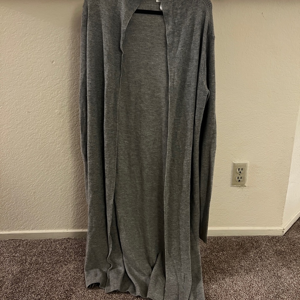 Leith Heather Gray Knit Sweater